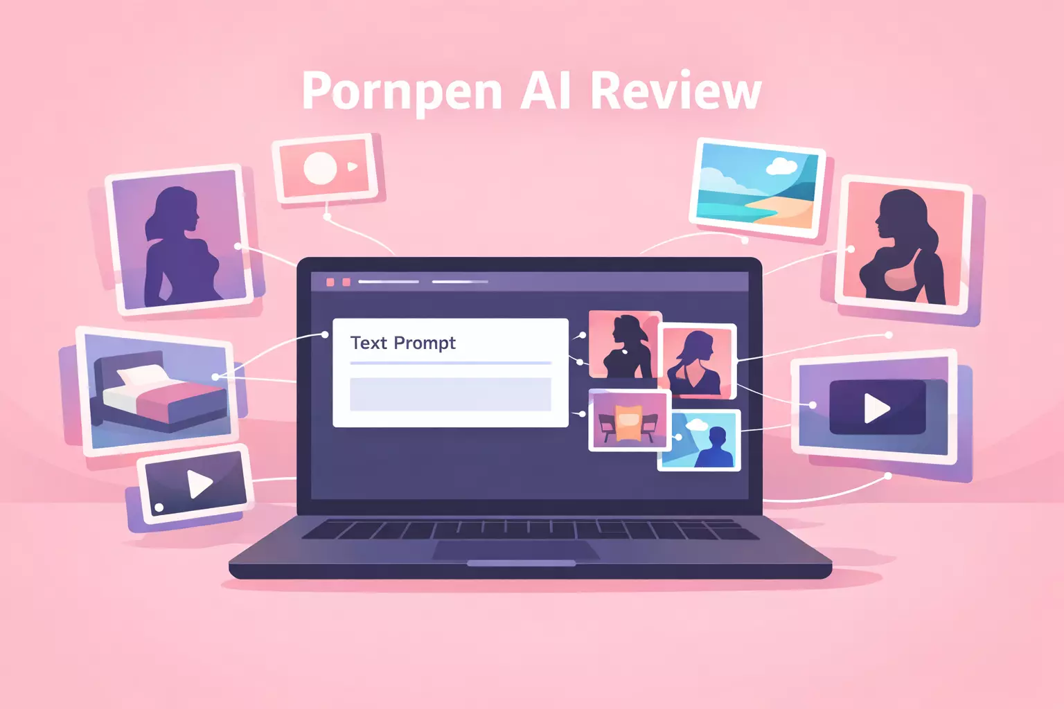 AI porn generator platform interface showing prompt based image and video generation system