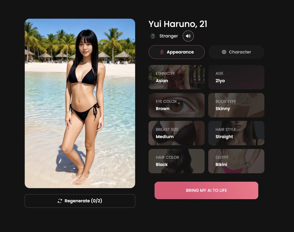 Candy AI generated character