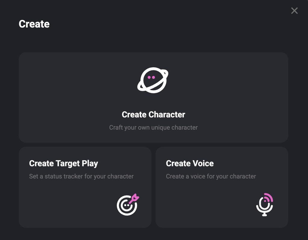 CrushOn AI's character creation screen.